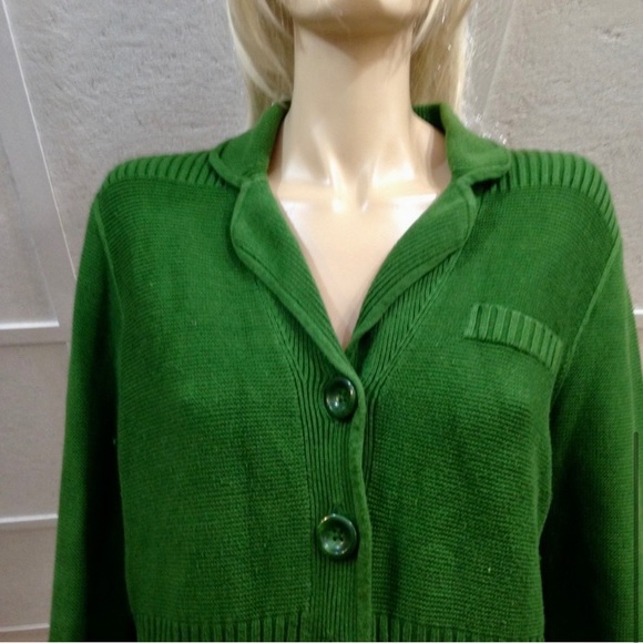 Jones of New York Collection Green Sweater Cardigan (L) - Picture 7 of 8